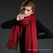 Mode-Accessoires Wein Red Cashmere Wrap Lady Schal